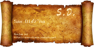 Sax Diána névjegykártya